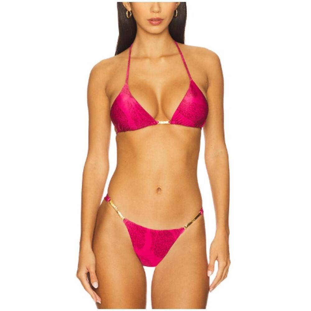 VIX Paula Hermanny Women's Multi Roseate Candice Triangle Bikini Top Size S